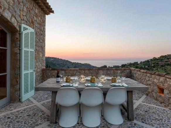 Can Deia terrace at sunset
