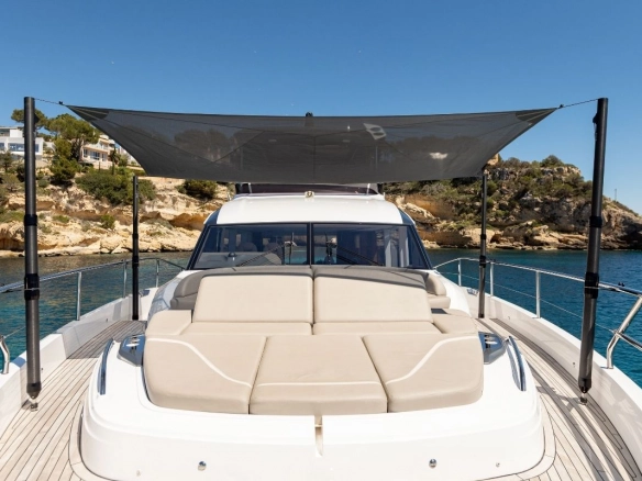 Charter yacht Princess Y72 Prince of Peace bow