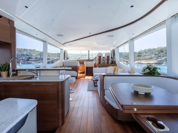 Charter yacht Princess Y72 Prince of Peace interior
