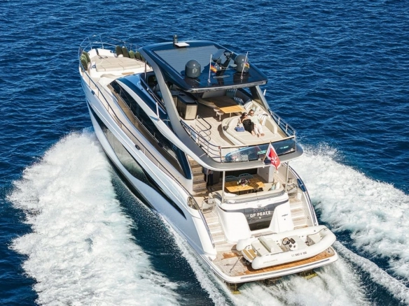 Charter yacht Princess Y72 Prince of Peace cruising