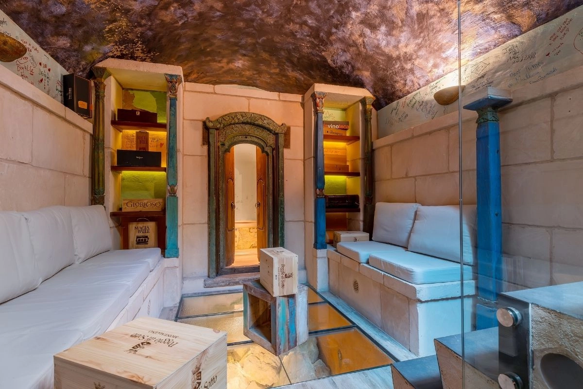 Villa Cala Portals wine cellar