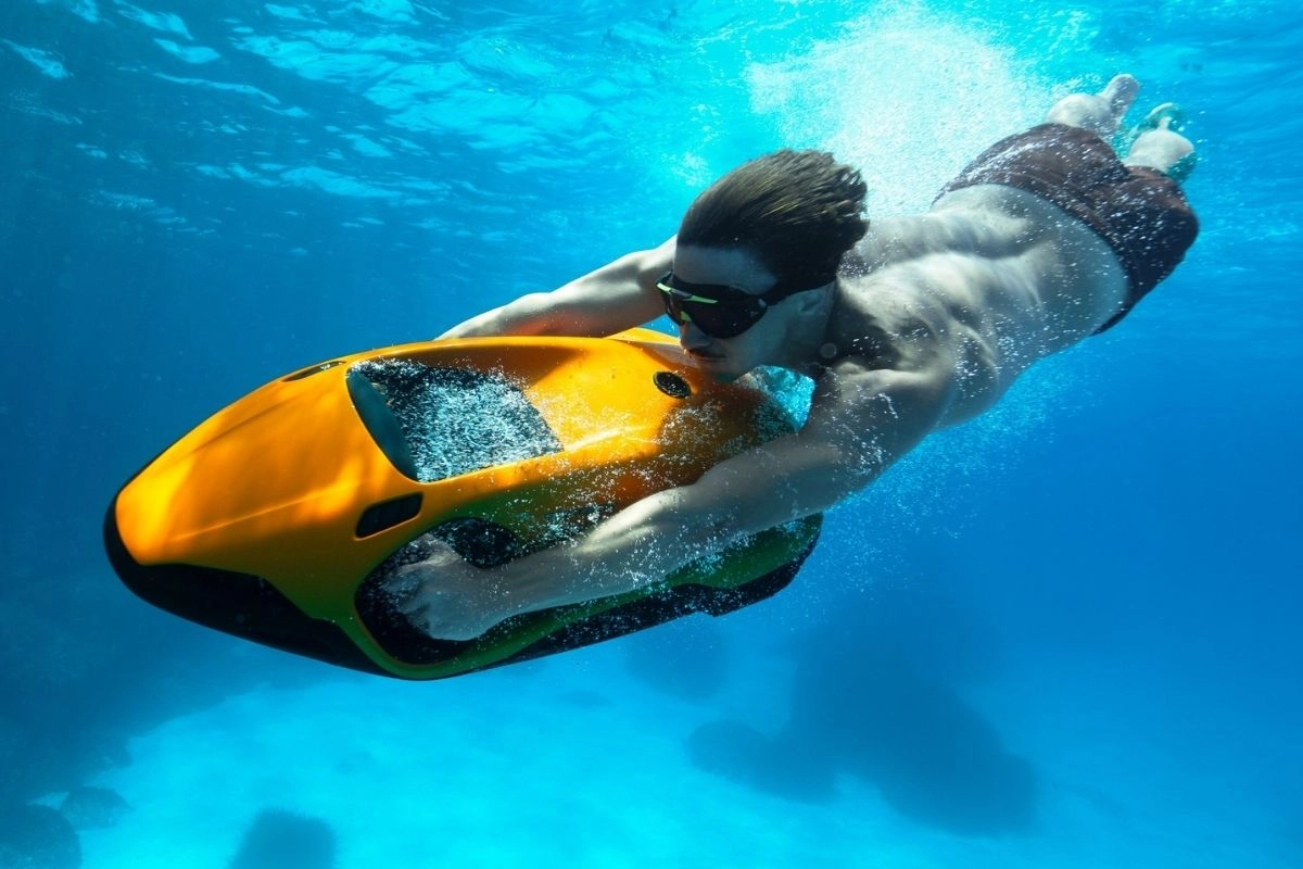 Boy driving a Seabob