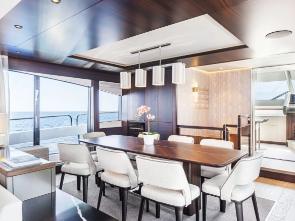 Dining area of Sunseeker 88 Junior